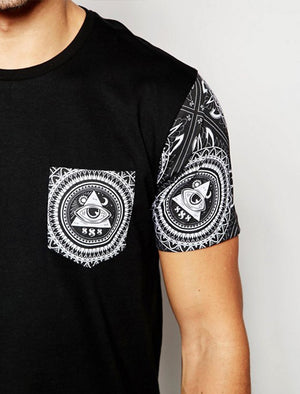 Cooper Illuminati Print Short Sleeve T-Shirt in Black
