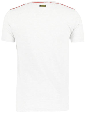 Brett Tiger Applique Crew Neck T-shirt In White