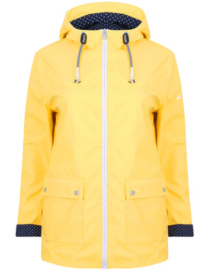 Puffin Shower Resistant Hooded Rain Coat in Banana Cream - Northern Expo