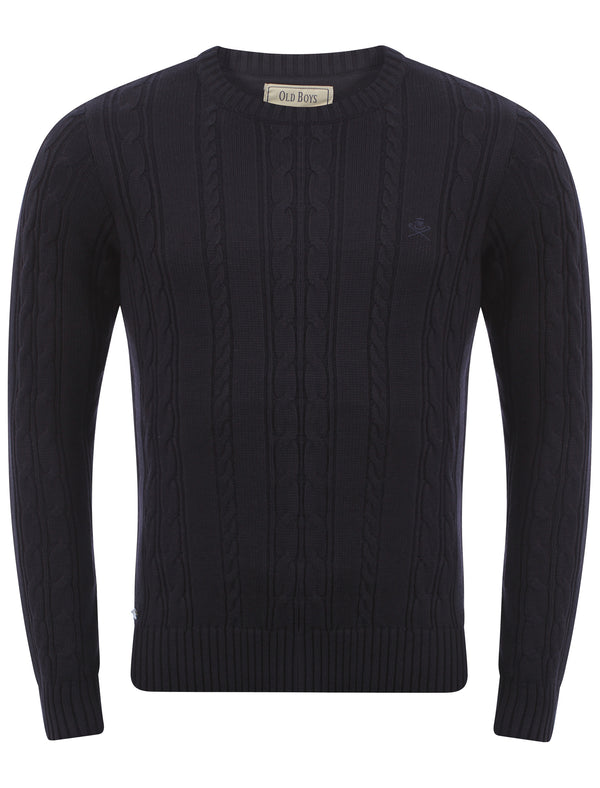 Men's Cotton Rich Navy Jumper