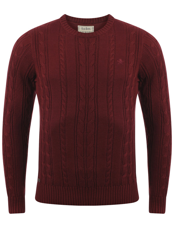 Men's Cotton Rich Oxblood Jumper