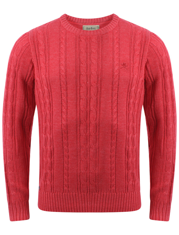 Men's Cotton Rich Pink Jumper