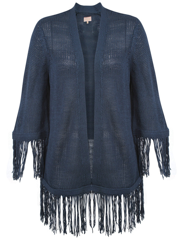 Plum Tree Zinnia navy cardigan