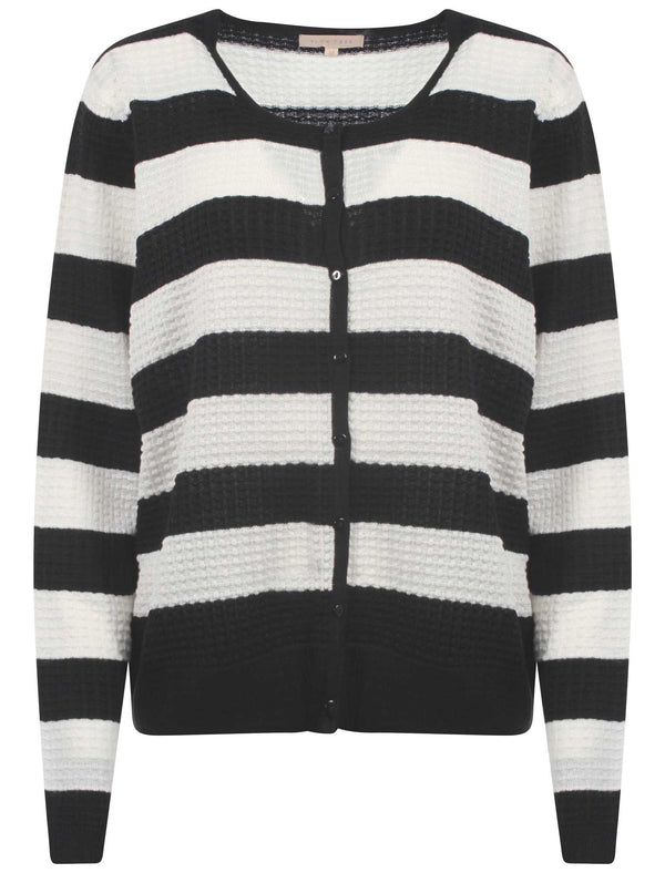 Plum Tree Audrey black striped cardigan