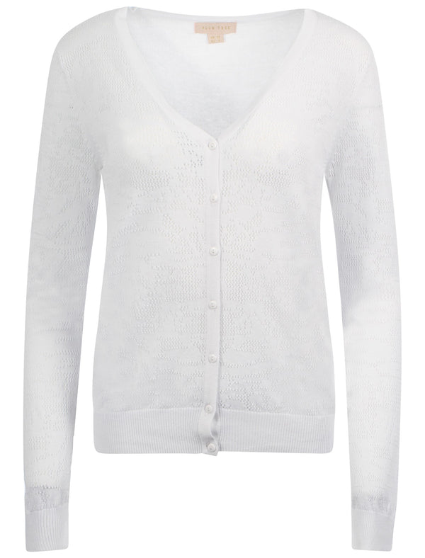 Plum Tree Burdock white Cardigan
