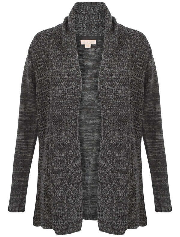 Plum Tree Oak Cardigan in Charcoal / Mid Grey