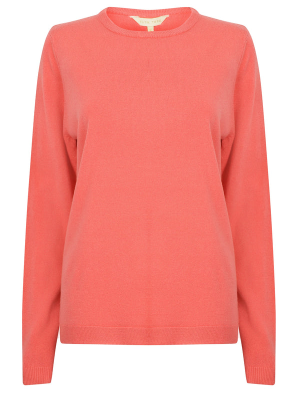 Obama2 Crew Neck Knit Jumper In Tea Rose - Plum Tree