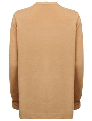 PT Grant Waterfall Cardigan in Warm Sand - Plum Tree