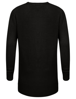 Wycliffe Button Up Cardigan in Black - Plum Tree