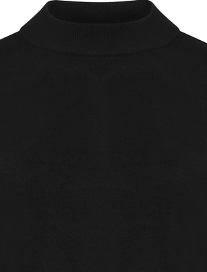 Ramsay Turtle Neck Cashmillon Knitted Jumper in Black - Plum Tree
