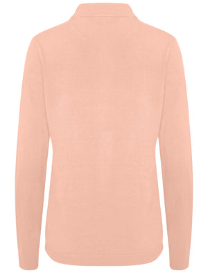 Ramsay Turtle Neck Cashmillon Knitted Jumper in Dusty Pink - Plum Tree