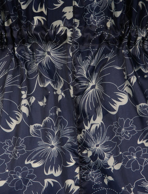 Ella Pac A Mac Lightweight Jacket in Floral Lines Print Tokyo Laundry