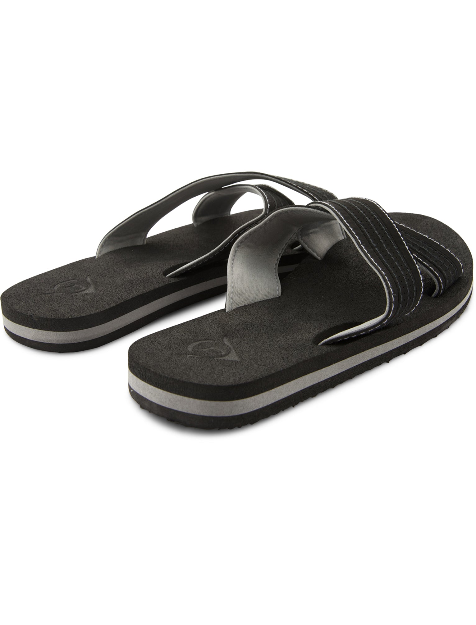 Reuben Crossover Flip Flop Sandals in Black Grey Dunlop Tokyo Laundry