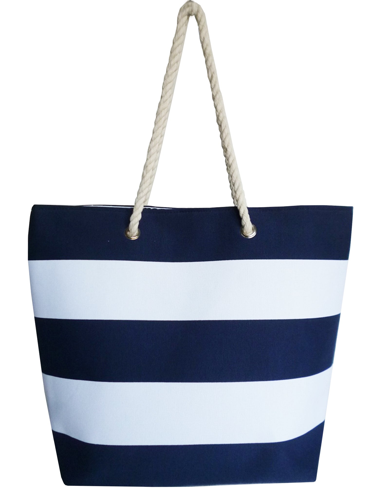 Ruby Striped Beach Bag with Rope Handles in Navy White Tokyo Laundry