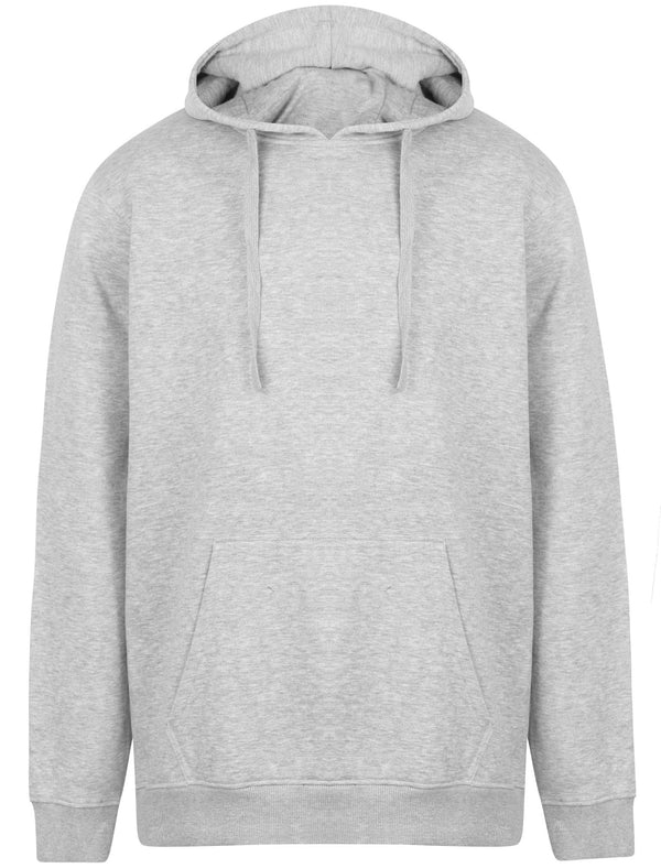 Ryker Brush Back Fleece Basic Pullover Hoodie In Light Grey Marl