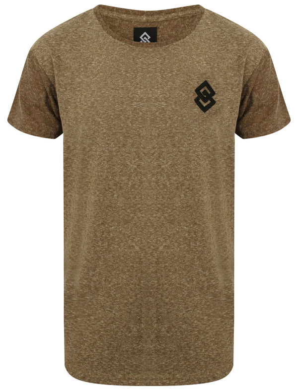 St Ceti Tonal Sleeve Longline T-Shirt in Teak - Saint & Sinner
