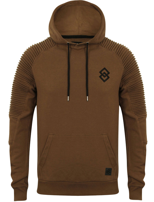 St Oda Ribbed Panel Pullover Hoodie in Teak - Saint & Sinner
