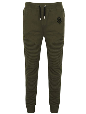 St Padre Ribbed Panel Cuffed Joggers in Grape Leaf - Saint & Sinner