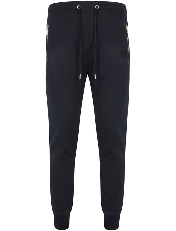 St Lewis Panelled Cuffed Joggers in Mood Indigo - Saint & Sinner