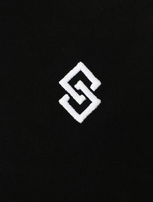 St Thorny Rose Print Raglan Sleeve Cotton T-Shirt In Black - Saint & Sinner