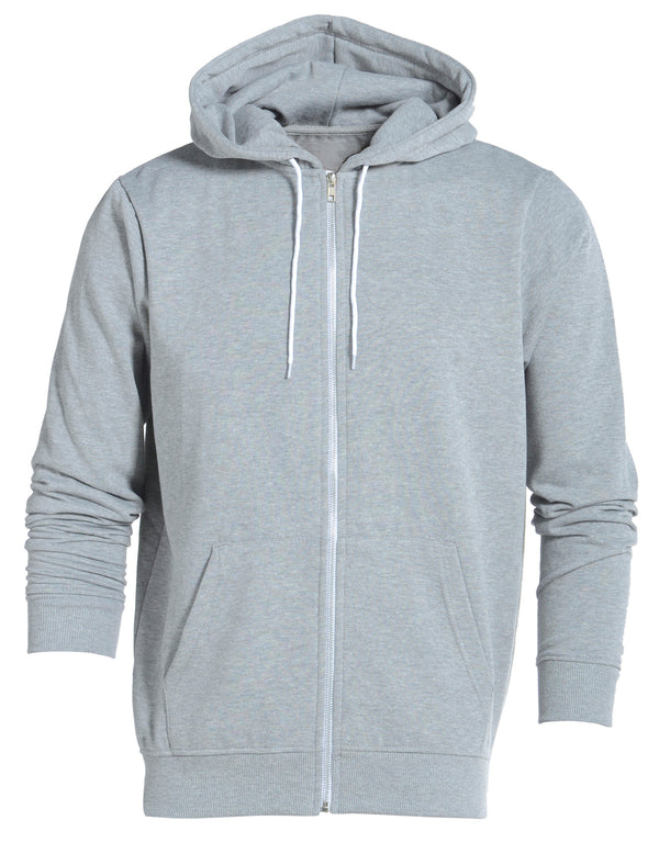 D-Code Sami Zip Up Hoodie in Light Grey Marl
