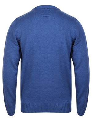 Chill Out Novelty Christmas Jumper in Sapphire - Season’s Greetings