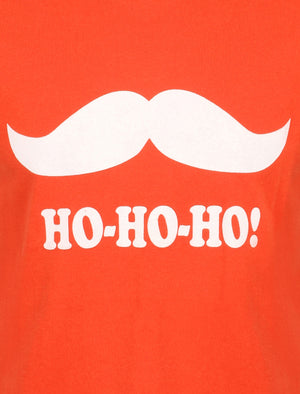 Ho Ho Ho Novelty Cotton Christmas T-Shirt in Red - Season's Greetings