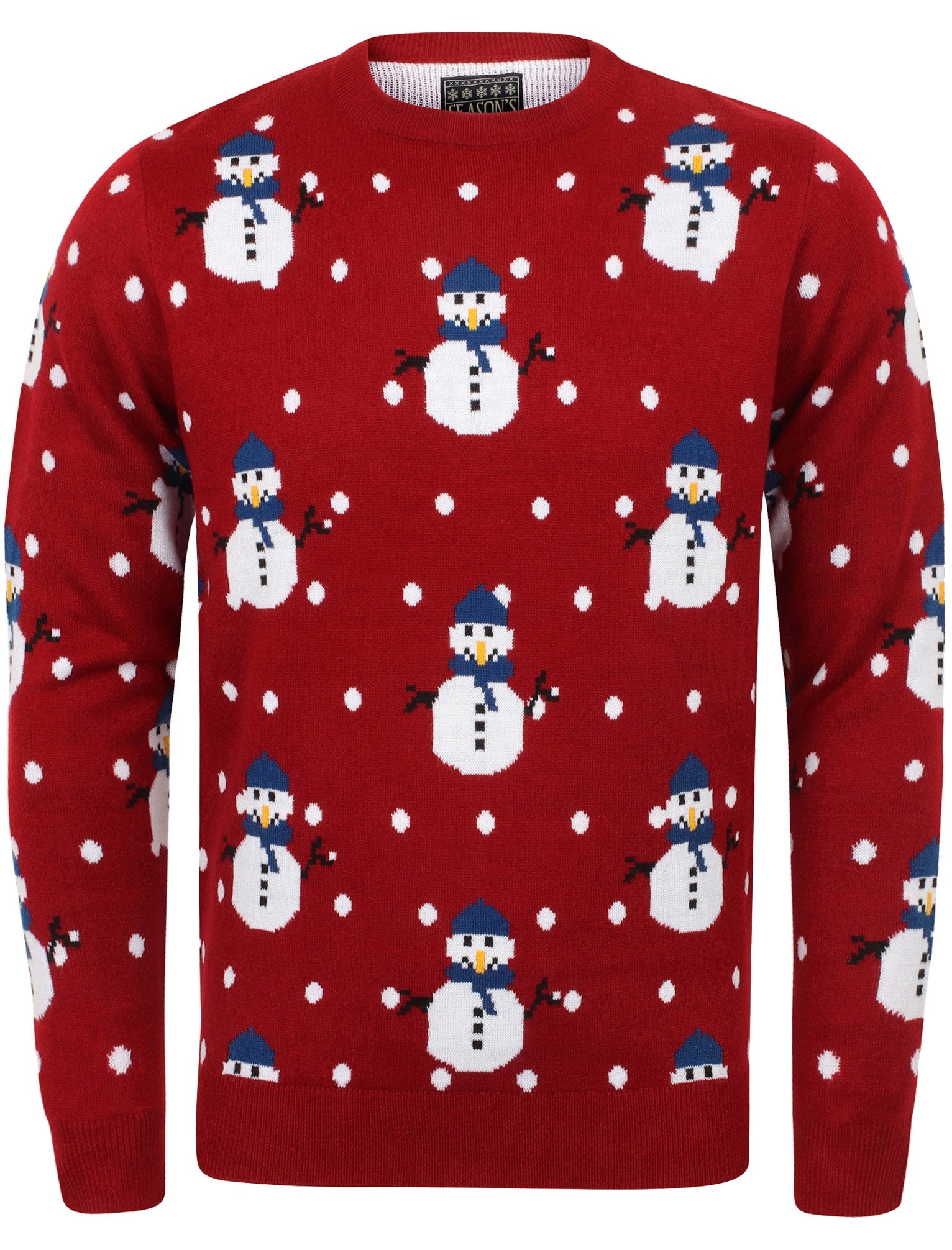 Snowball Novelty Christmas Jumper In Christmas Red Season's