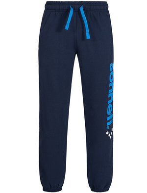 Plaistow Fleece Cuffed Joggers in Peacoat - Sonneti
