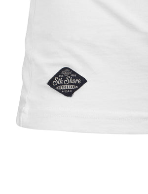 Ayia Napa T-Shirt in Optic White  - Sth Shore