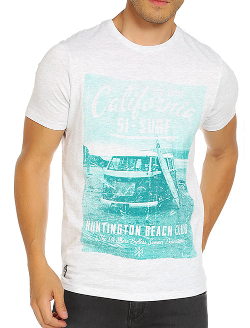 Surf Van T-shirt in Ice Grey Marl - South Shore
