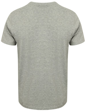 Roadtrip Motif T-Shirt In Light Grey Marl - South Shore