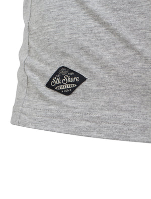 Ayia Napa T-Shirt in Light Grey Marl  - Sth Shore