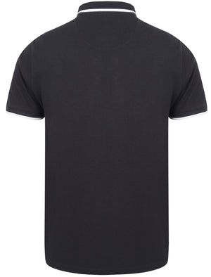 Baser Cotton Pique Polo Shirt In Dark Navy - South Shore