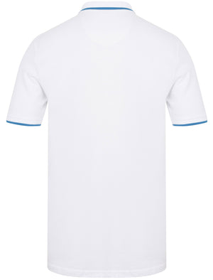 Baser Cotton Pique Polo Shirt In Optic White - South Shore