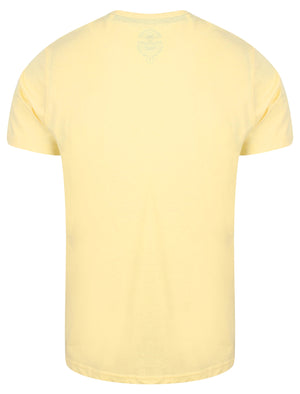 Beach Vibes Motif Cotton T-Shirt In Pale Yellow - South Shore