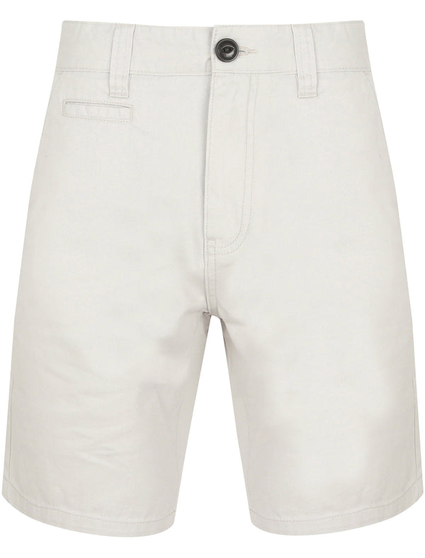 Billy’s Bay Cotton Twill Chino Shorts with Peach Finish In Carolina Grey - South Shore