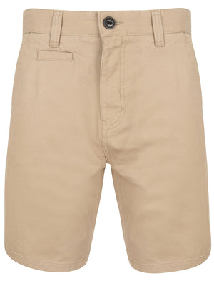 Billy’s Bay Cotton Twill Chino Shorts with Peach Finish In Stone - South Shore