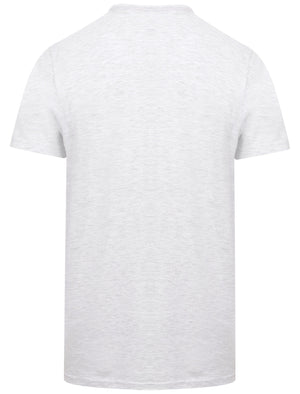 Eagle Riders Motif Cotton T-Shirt In Ice Grey Marl - South Shore