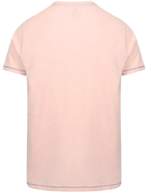 Himark Cotton Slub T-Shirt with Chest Pocket In Blushing Pink - South Shore