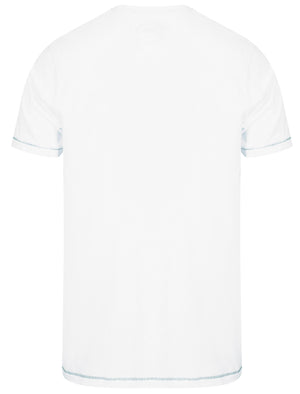 Himark Cotton Slub T-Shirt with Chest Pocket In Optic White - South Shore