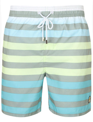 Homestead Striped Swim Shorts In Wrought Iron - South Shore