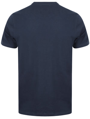 Keep It Real Motif T-Shirt In Mood Indigo - South Shore