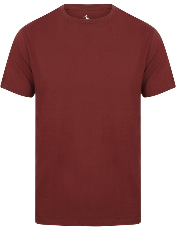 Clancy Basic Cotton Crew Neck T-Shirt In Chocolate Truffle - South Shore