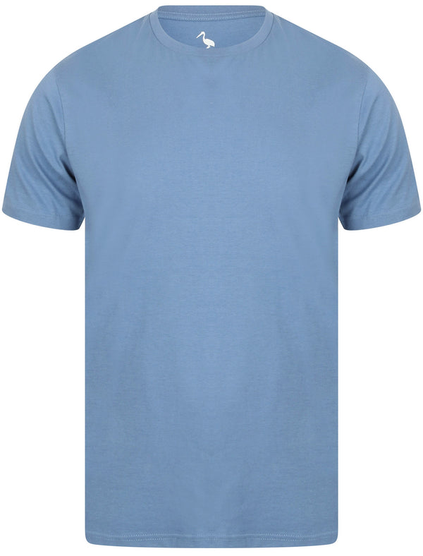 Kinsley Basic Cotton Crew Neck T-Shirt In Federal Blue - South Shore