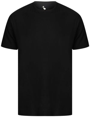 Clancy Basic Cotton Crew Neck T-Shirt In Jet Black - South Shore