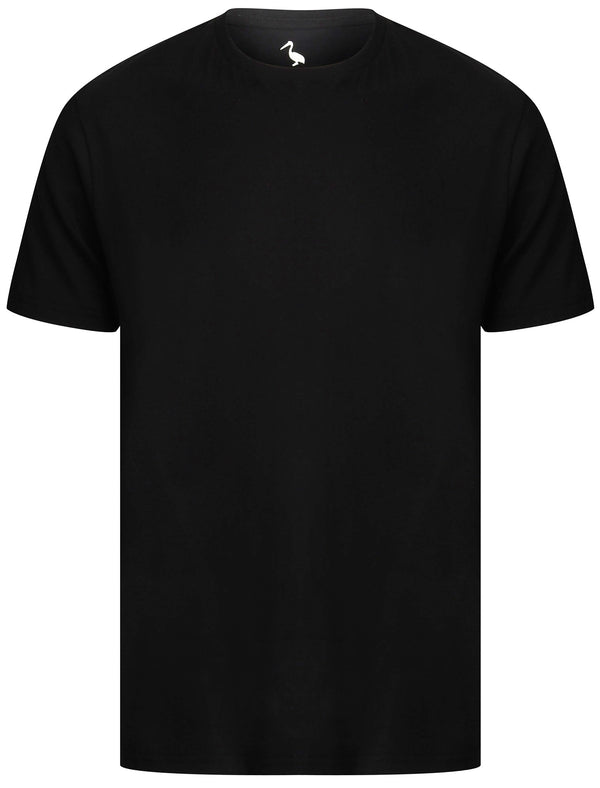 Kinsley Basic Cotton Crew Neck T-Shirt In Jet Black - South Shore