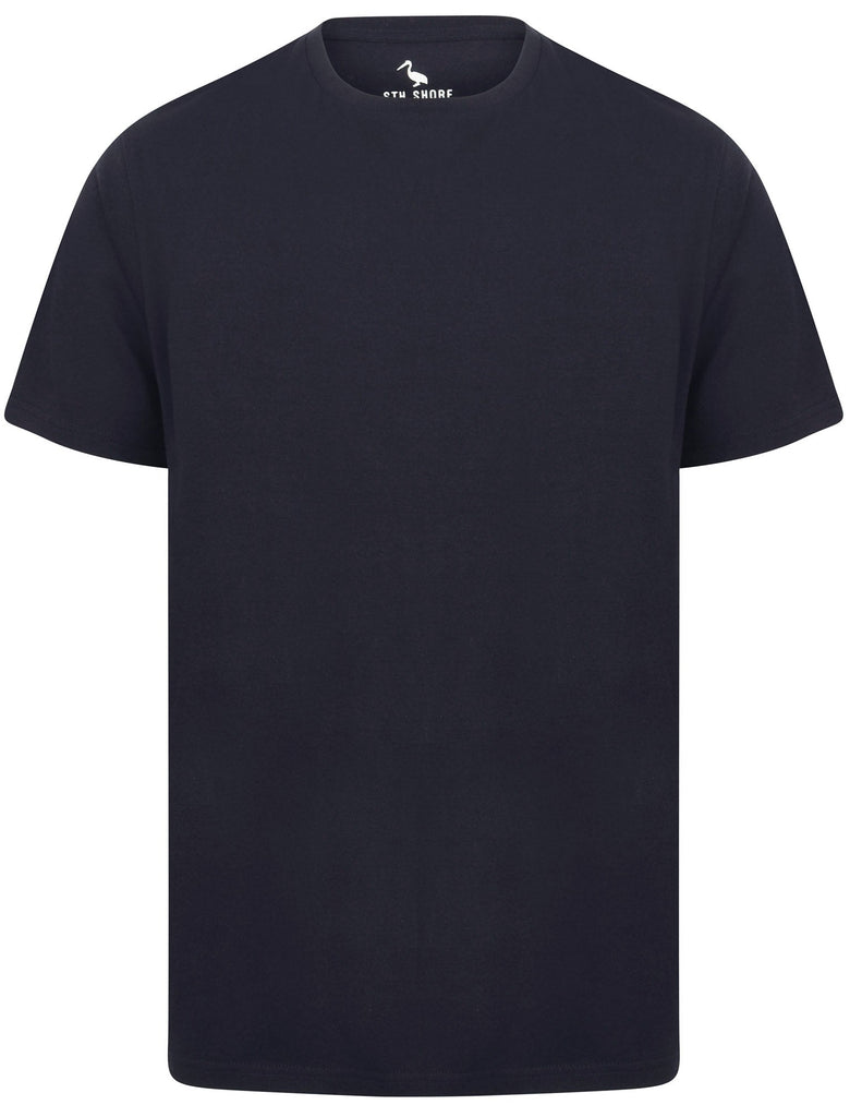 Clancy Basic Cotton Crew Neck T-Shirt In Navy - South Shore – Tokyo Laundry