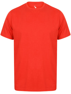 Kinsley Basic Cotton Crew Neck T-Shirt In Ribbon Red - South Shore