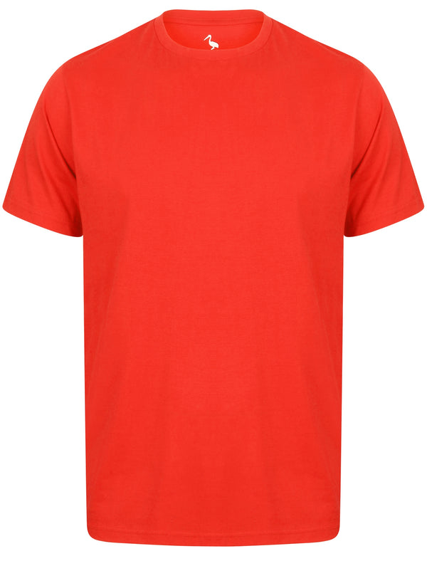 Kinsley Basic Cotton Crew Neck T-Shirt In Ribbon Red - South Shore